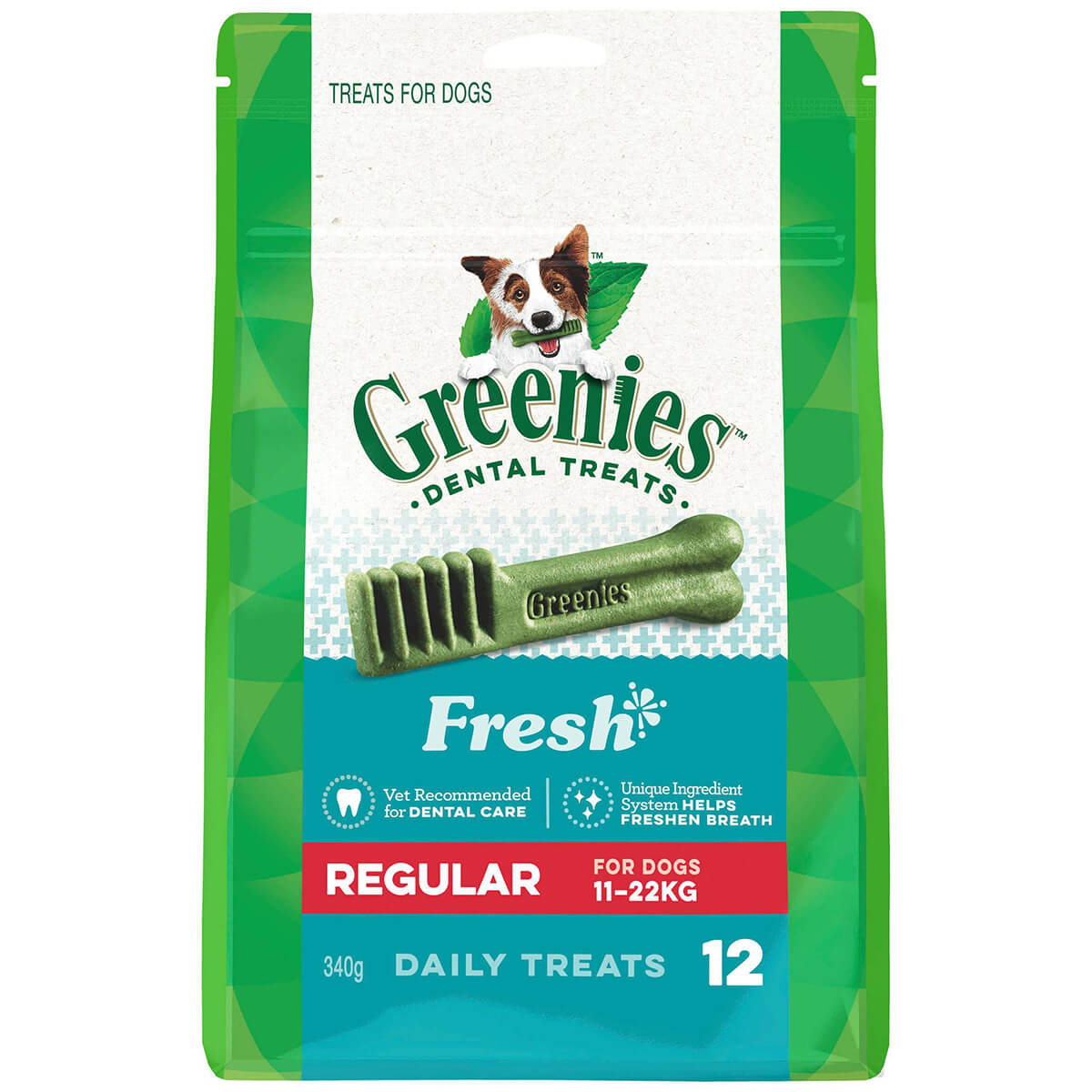 Greenies Freshmint Regular Dental Chews Dog Treats