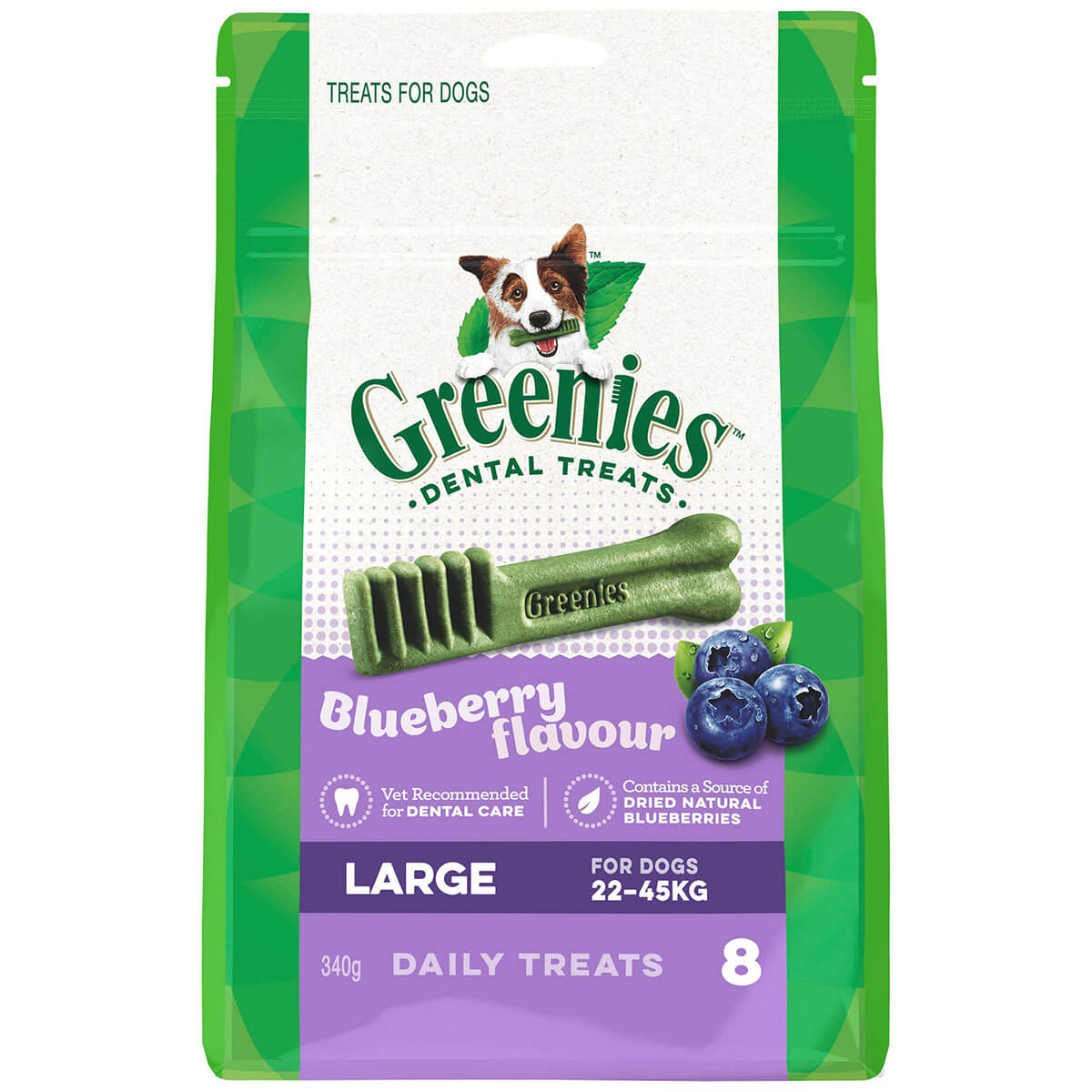 Greenies Blueberry Large Dental Chews Dog Treats