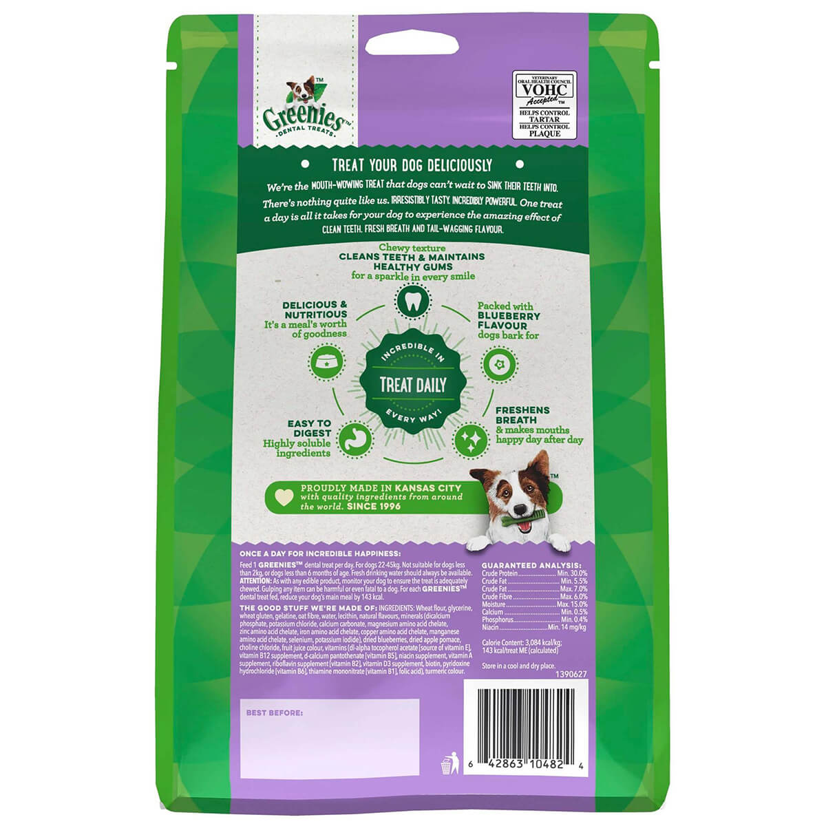 Greenies Blueberry Large Dental Chews Dog Treats