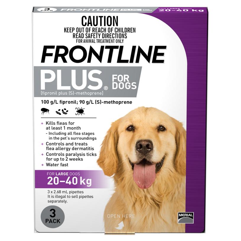 Frontline Plus - Flea Treatment for Dogs 20kg - 40kg