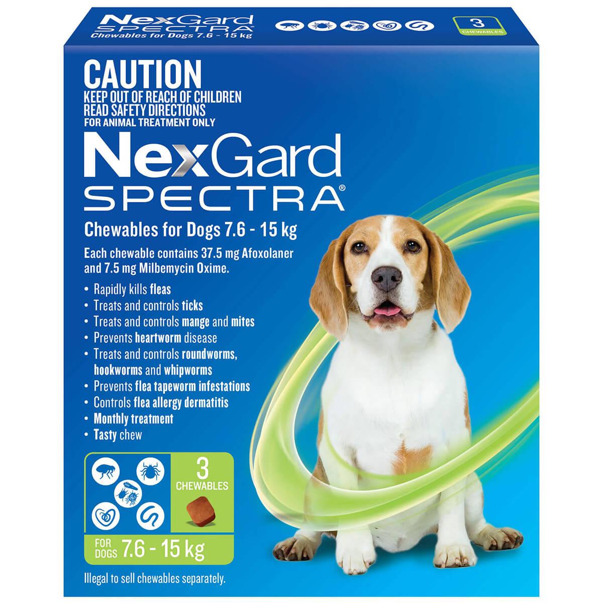 NexGard Spectra chews for dogs  7.6-15kg