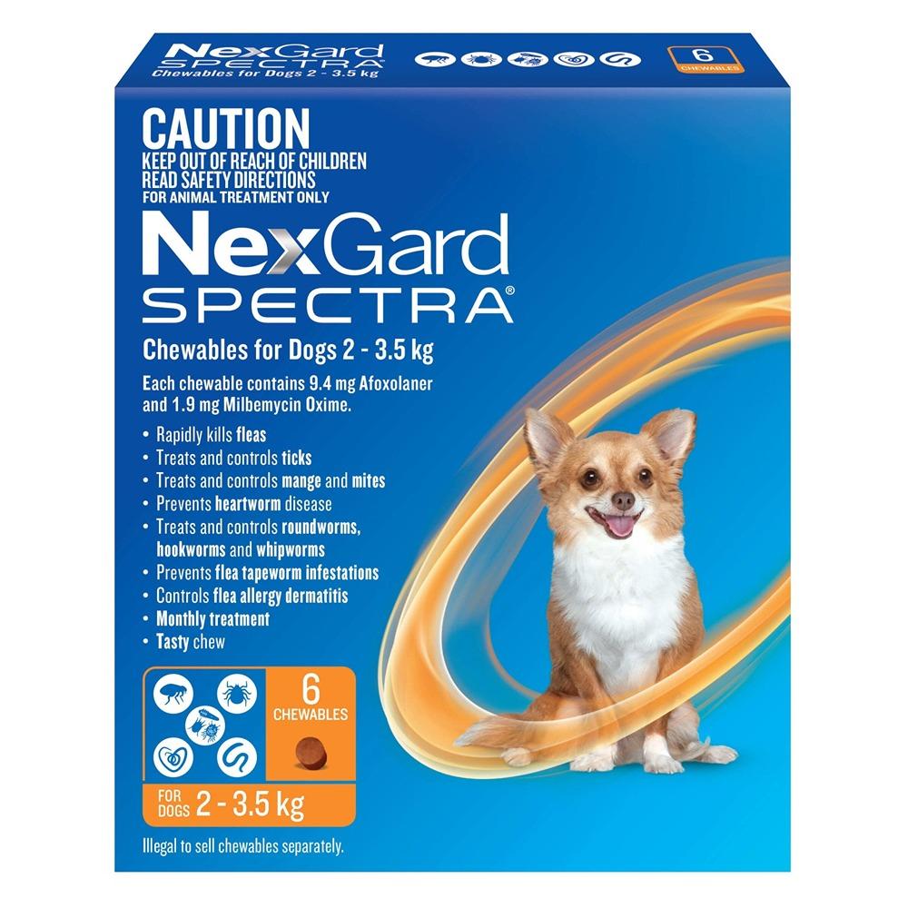 NexGard Spectra For Extra Small Dogs 2-3.5kg