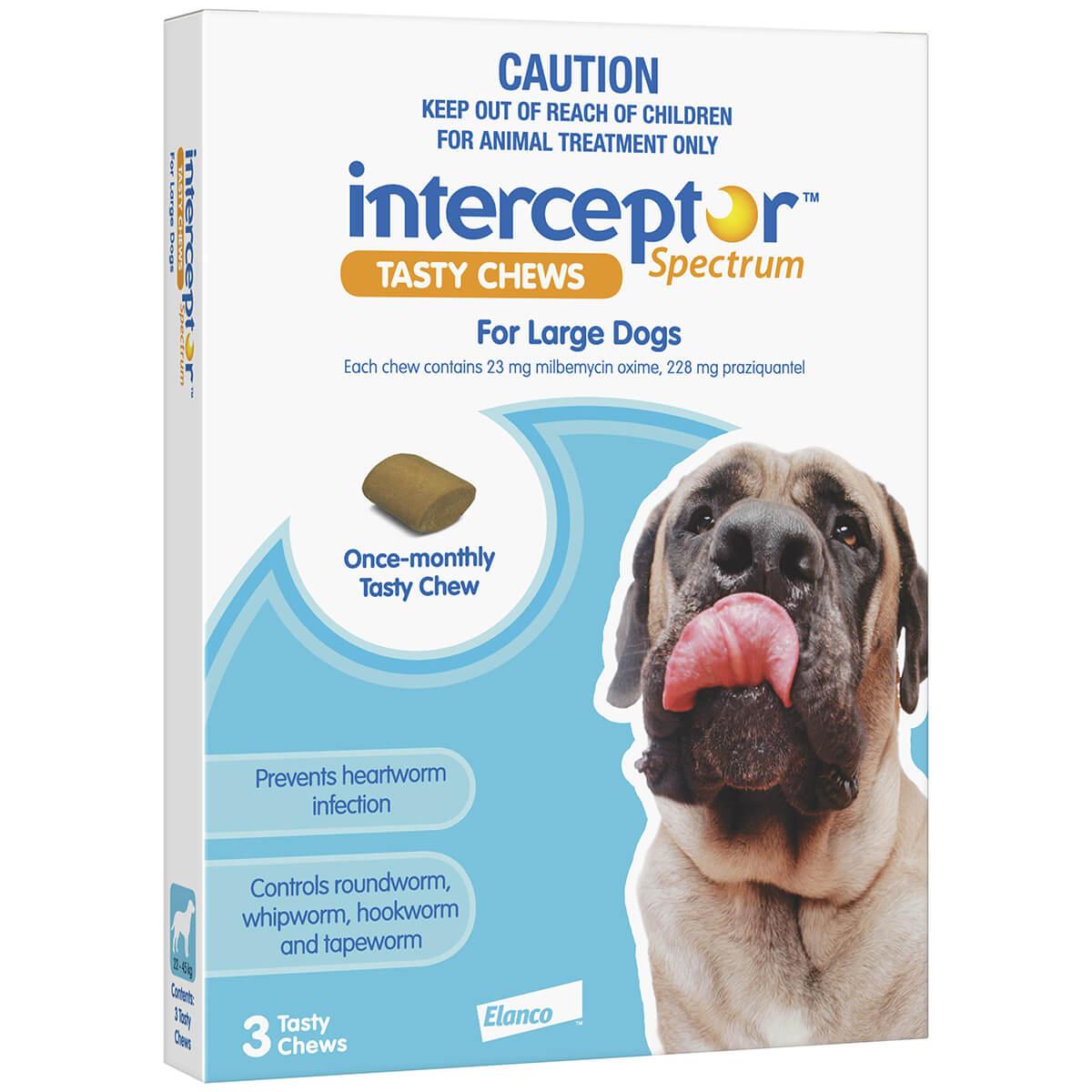 Interceptor Spectrum Tasty Chews Worming Treatment Large Dog