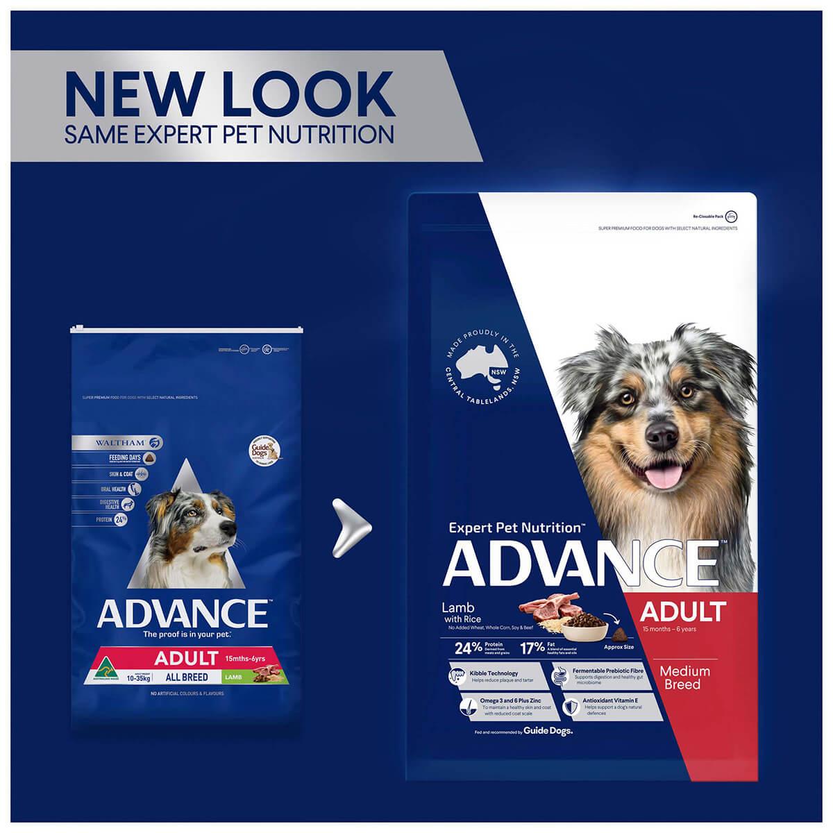 Advance Medium Breed Adult Lamb with Rice Dry Dog Food 20kg
