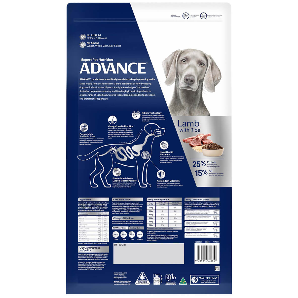 Advance Large Plus Adult Lamb Dry Dog Food