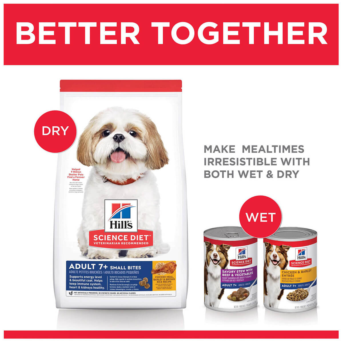 Hill's Science Diet Small Bites Senior Chicken Dry Dog Food