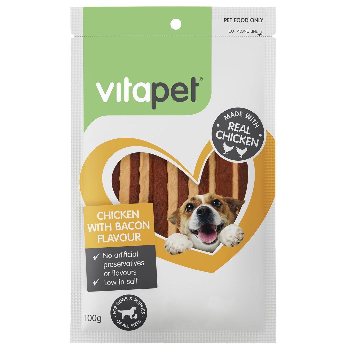 Vitapet Jerhigh Chicken & Bacon Dog Treats