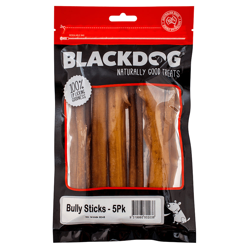 Black Dog Bully Sticks Dog Treats