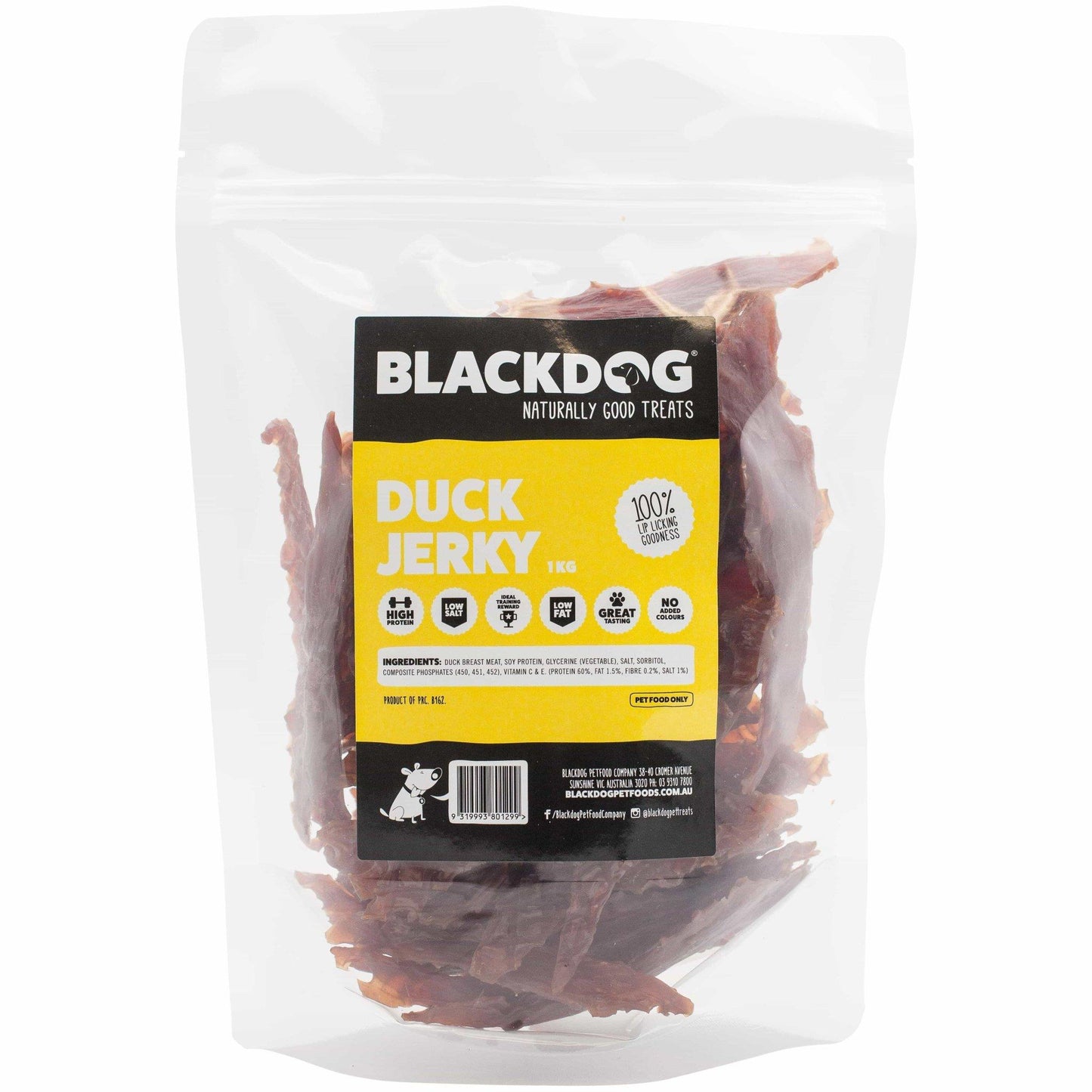 Black Dog Duck Jerky Dog Treats