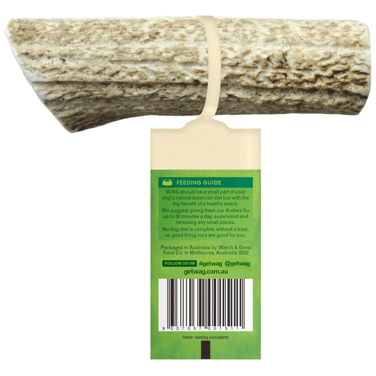 Watch and Grow  Naturally Shed  Split Deer Antler  Long Lasting Dog Treat