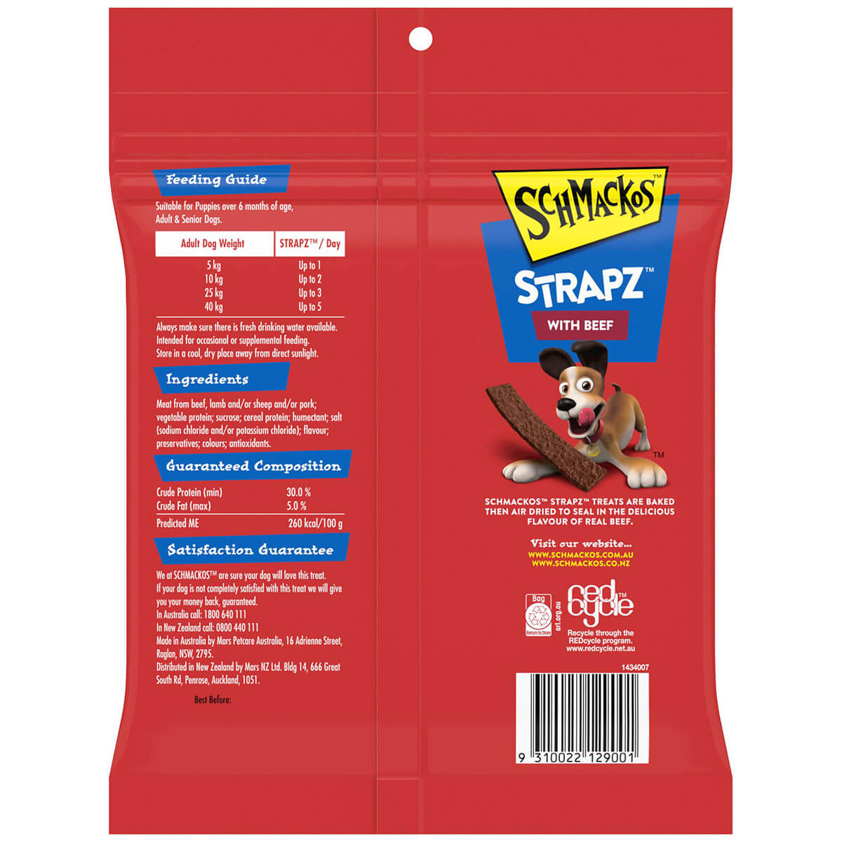 Schmackos  Beef Strapz  Dog Treats