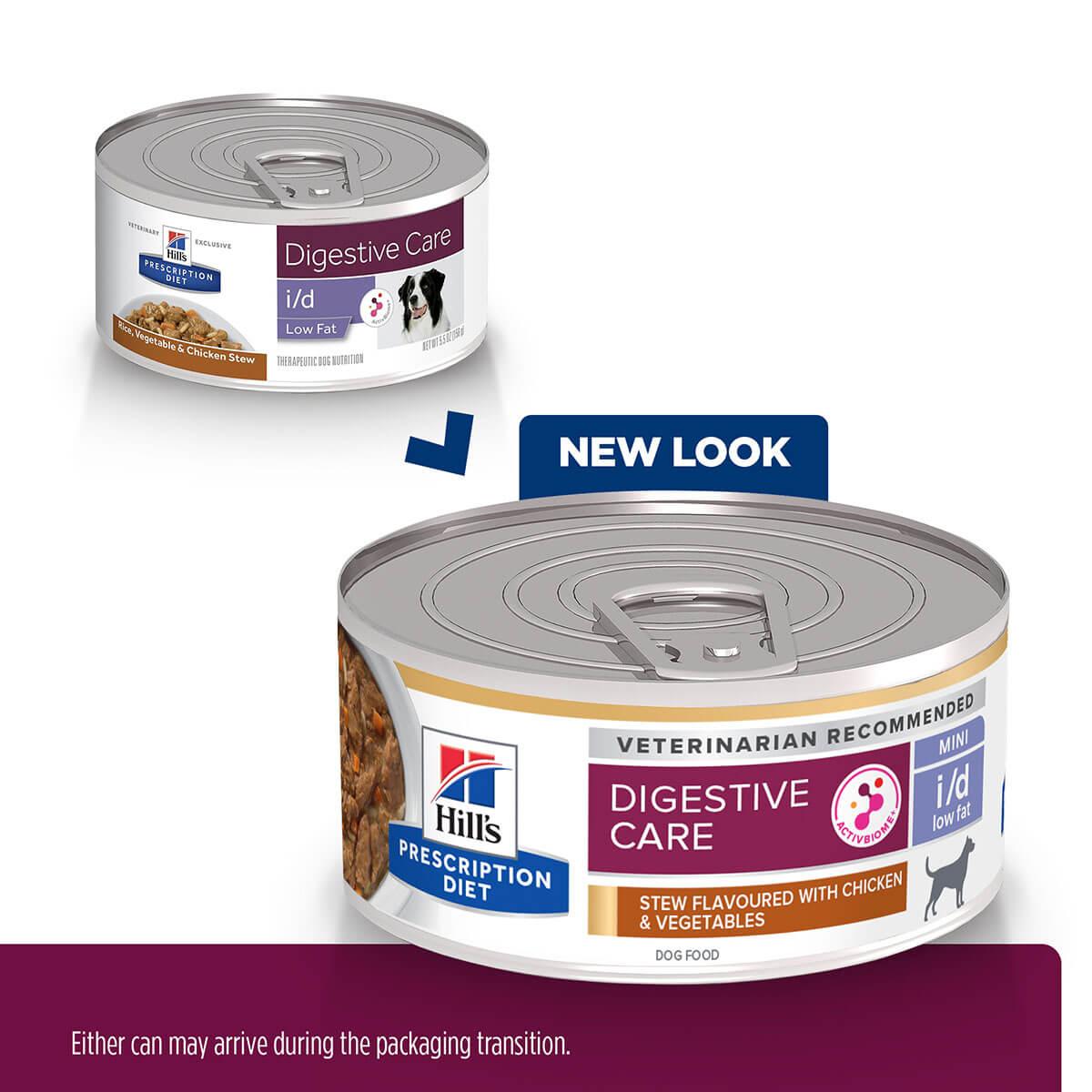 Hill's Prescription Diet I/D Low Fat Digestive Care Chicken & Vegetable Stew Wet Dog Food