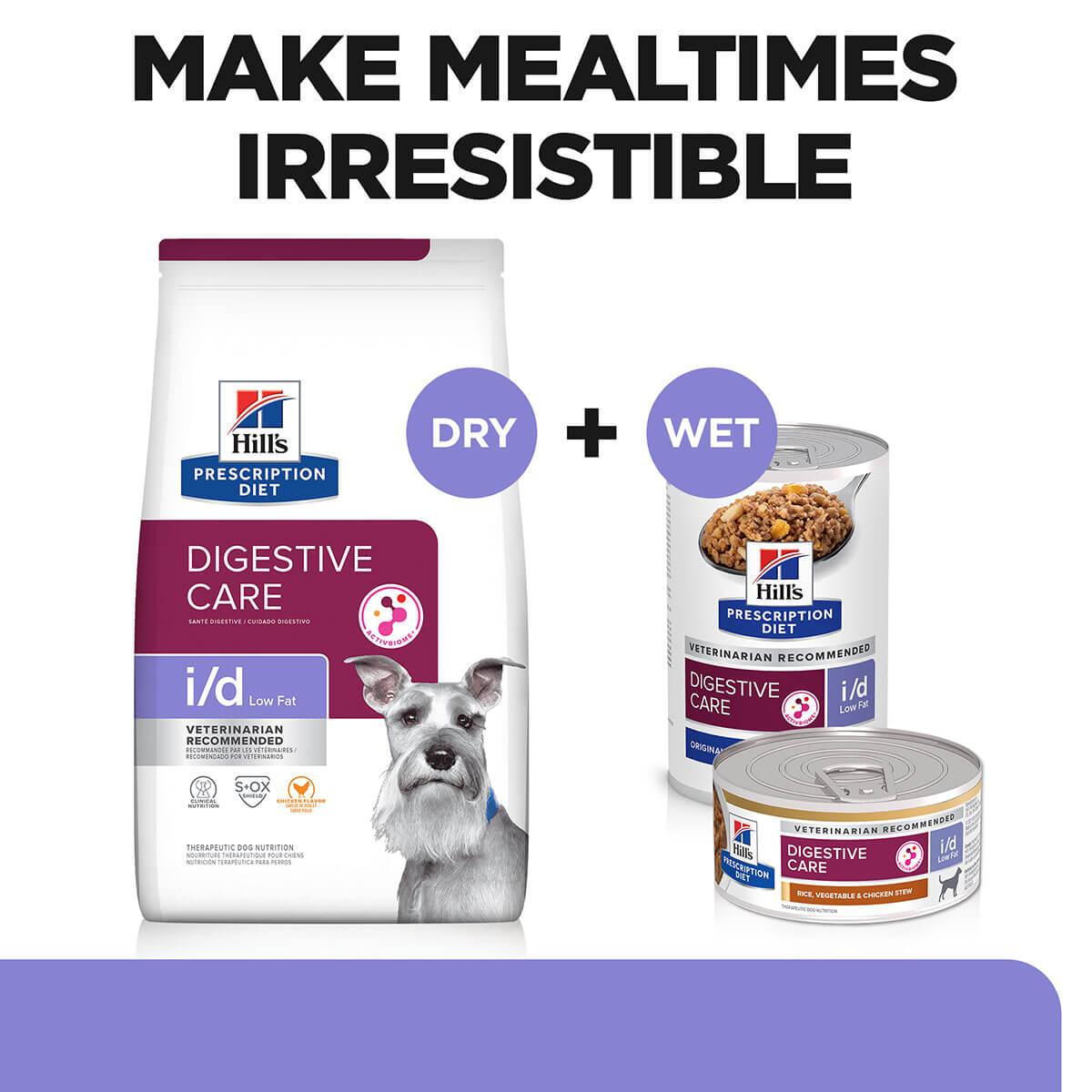 Hill's Prescription Diet I/D Low Fat Digestive Care Chicken & Vegetable Stew Wet Dog Food
