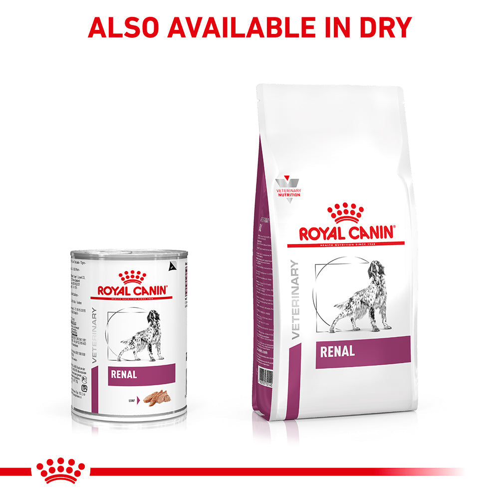 Royal Canin Veterinary Renal Adult Wet Dog Food Cans