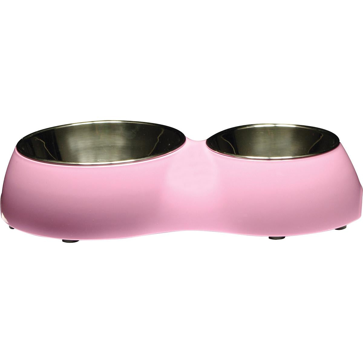Catit 2 in 1 Dura Double Cat Bowl 160ml/350ml Pink