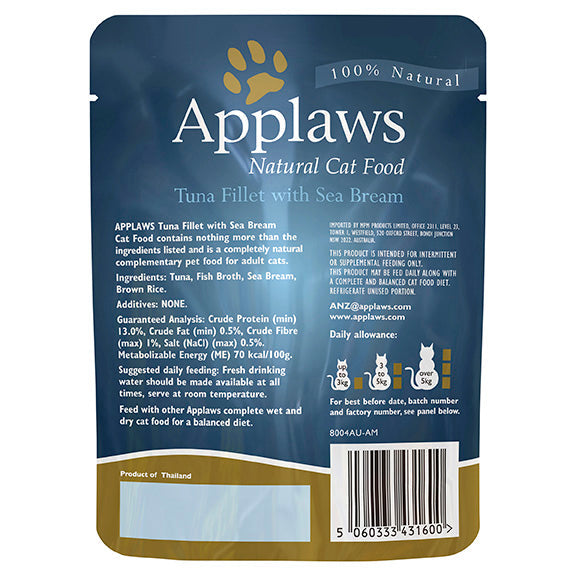 Applaws Tuna & Sea Bream Pouch Wet Cat Food