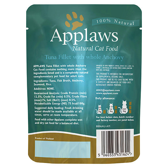 Applaws Tuna & Anchovy Pouch Wet Cat Food