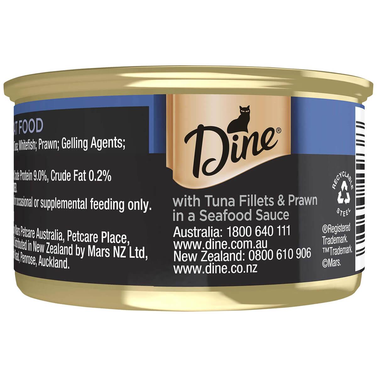 Dine Desire Tuna Fillets & Whole Prawns In A Seafood Sauce Wet Cat Food