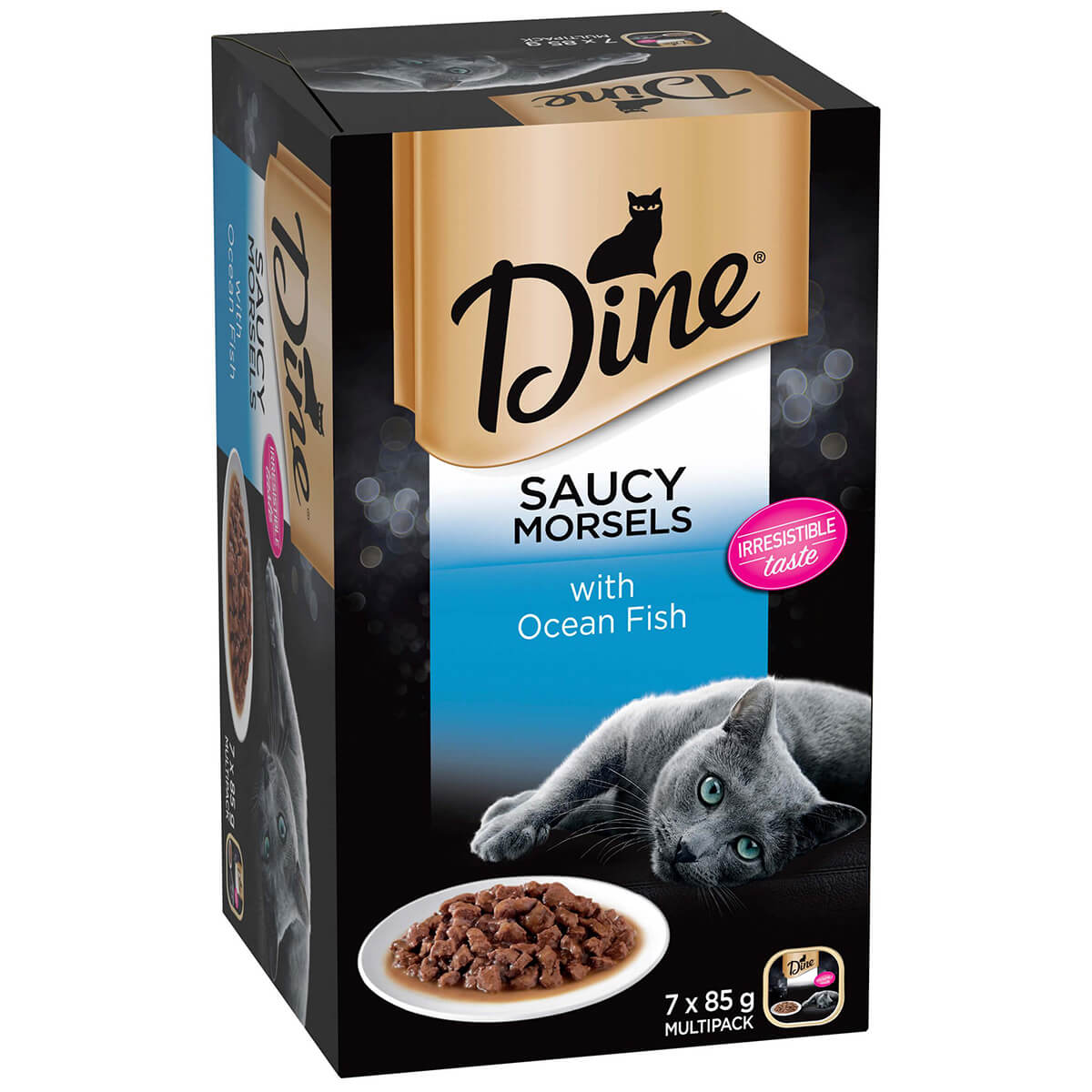Dine Daily Variety Saucy Morsels & Ocean Fish Wet Cat Food Tray