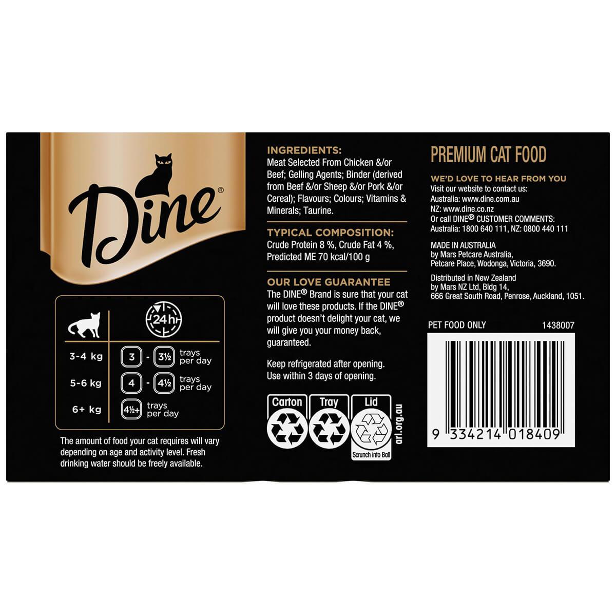 Dine Daily Variety Beef & Liver Cuts In Gravy Wet Cat Food Tray