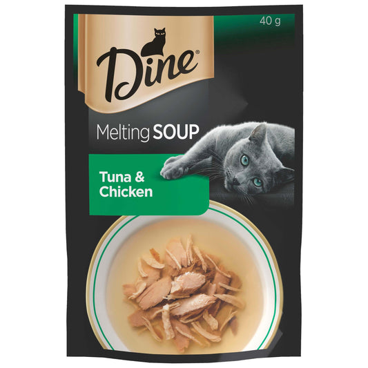Dine Melting Soup Bonito & Chicken Wet Cat Food 40g