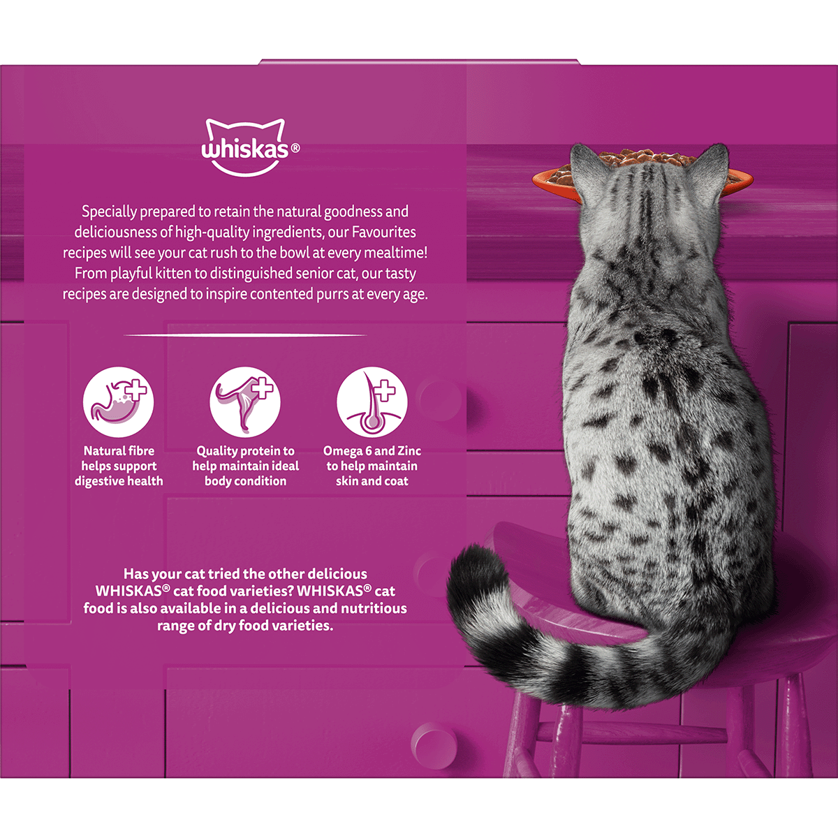 Whiskas Adult Beef in Gravy Variety Pack Pouched Wet Cat Food 12x85gm