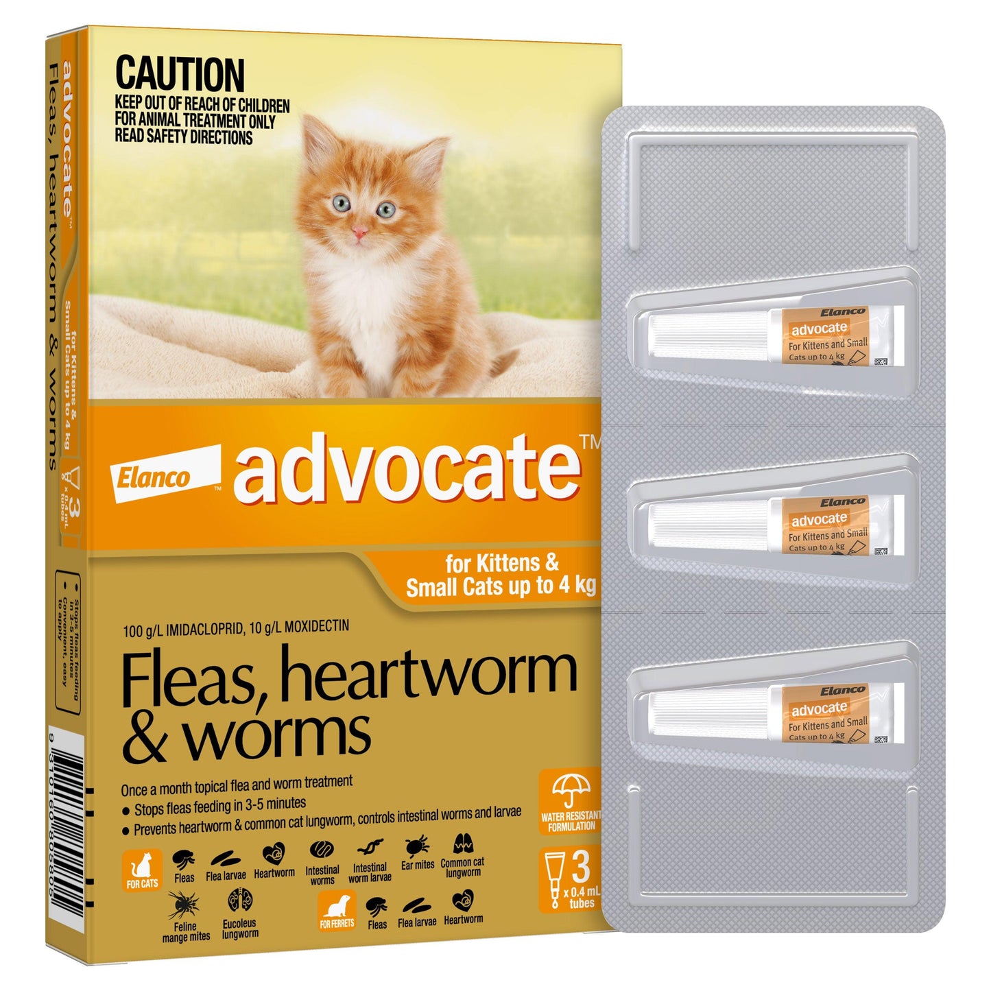 Advocate Flea & Worm Treatment <4kg Cat