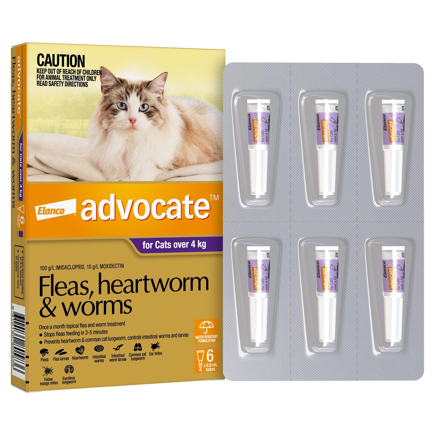 Advocate Spot-On Flea & Worm Treatment >4kg Cat