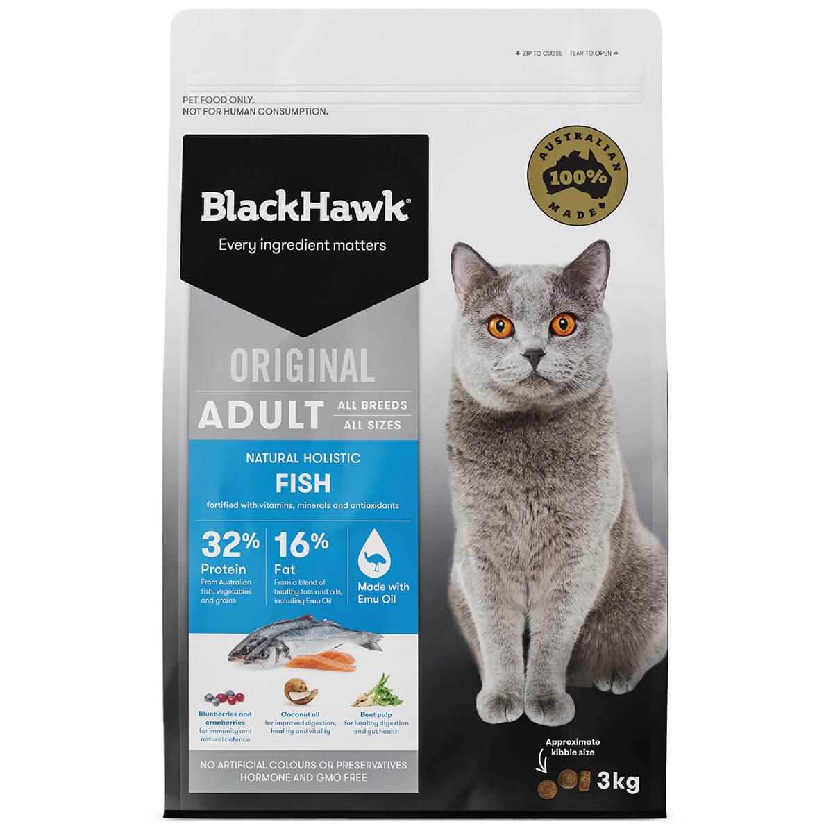 Black Hawk Original Adult Fish Dry Cat Food