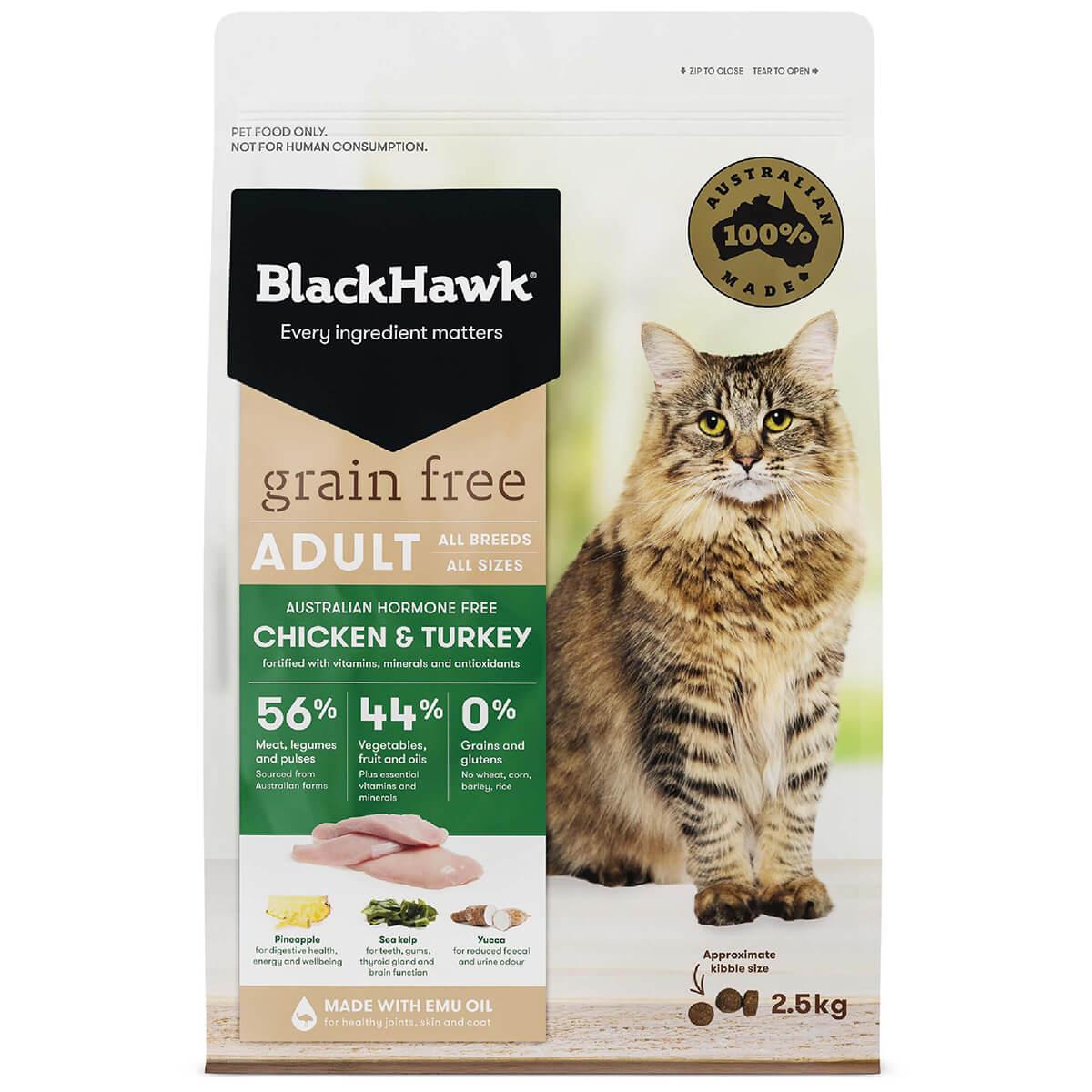 Black Hawk Grain Free Adult Chicken & Turkey Dry Cat Food