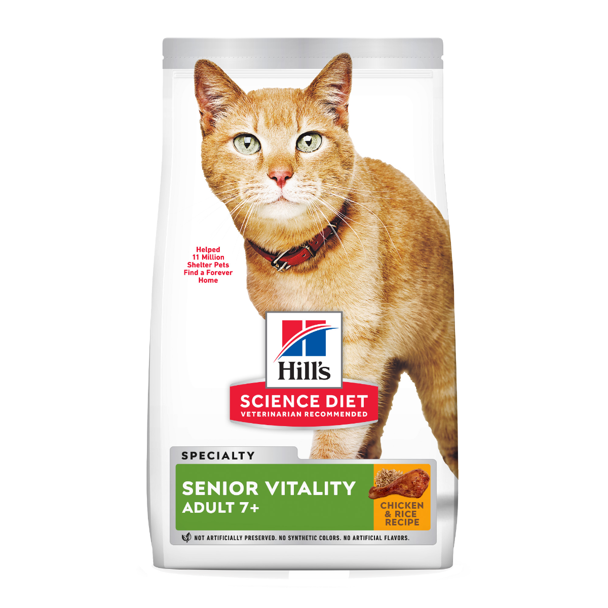 Hill's Science Diet Youthful Vitality 7+ Adult Chicken Dry Cat Food