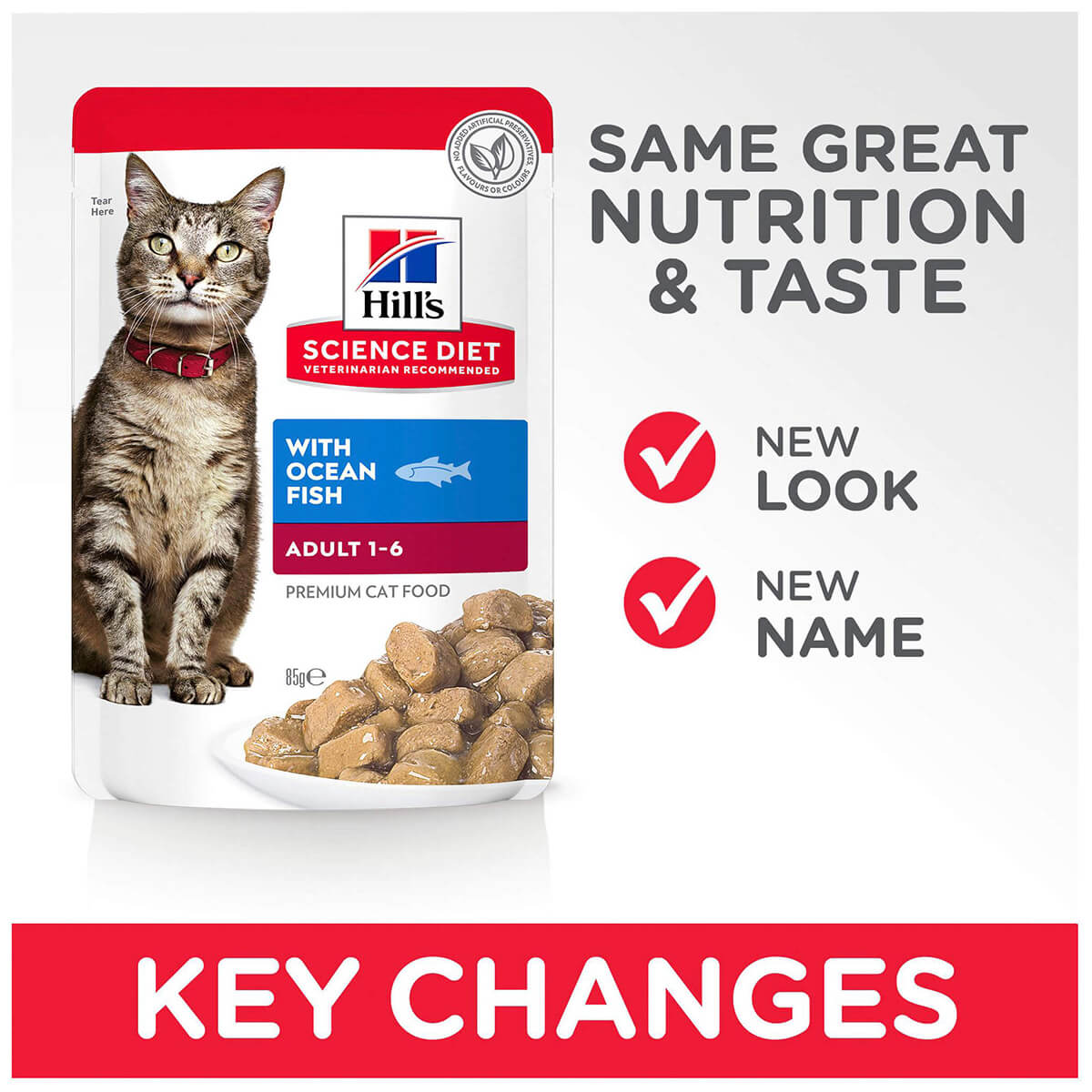 Hill's Science Diet Adult Ocean Fish Pouches Wet Cat Food 85g