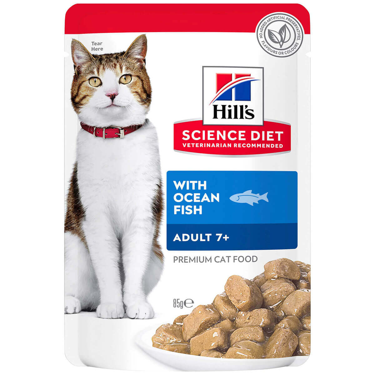Hill's Science Diet 7+ Adult Ocean Fish Pouches Wet Cat Food 85g