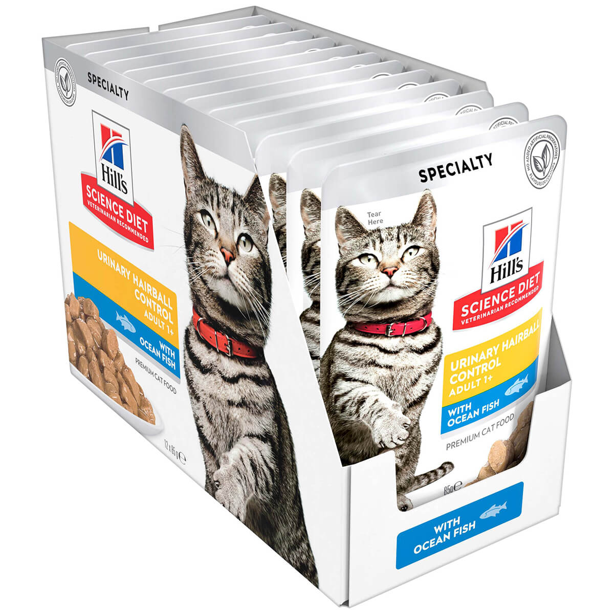 Hill's Science Diet Urinary Hairball Control Adult Ocean Fish Pouches Wet Cat Food 85g