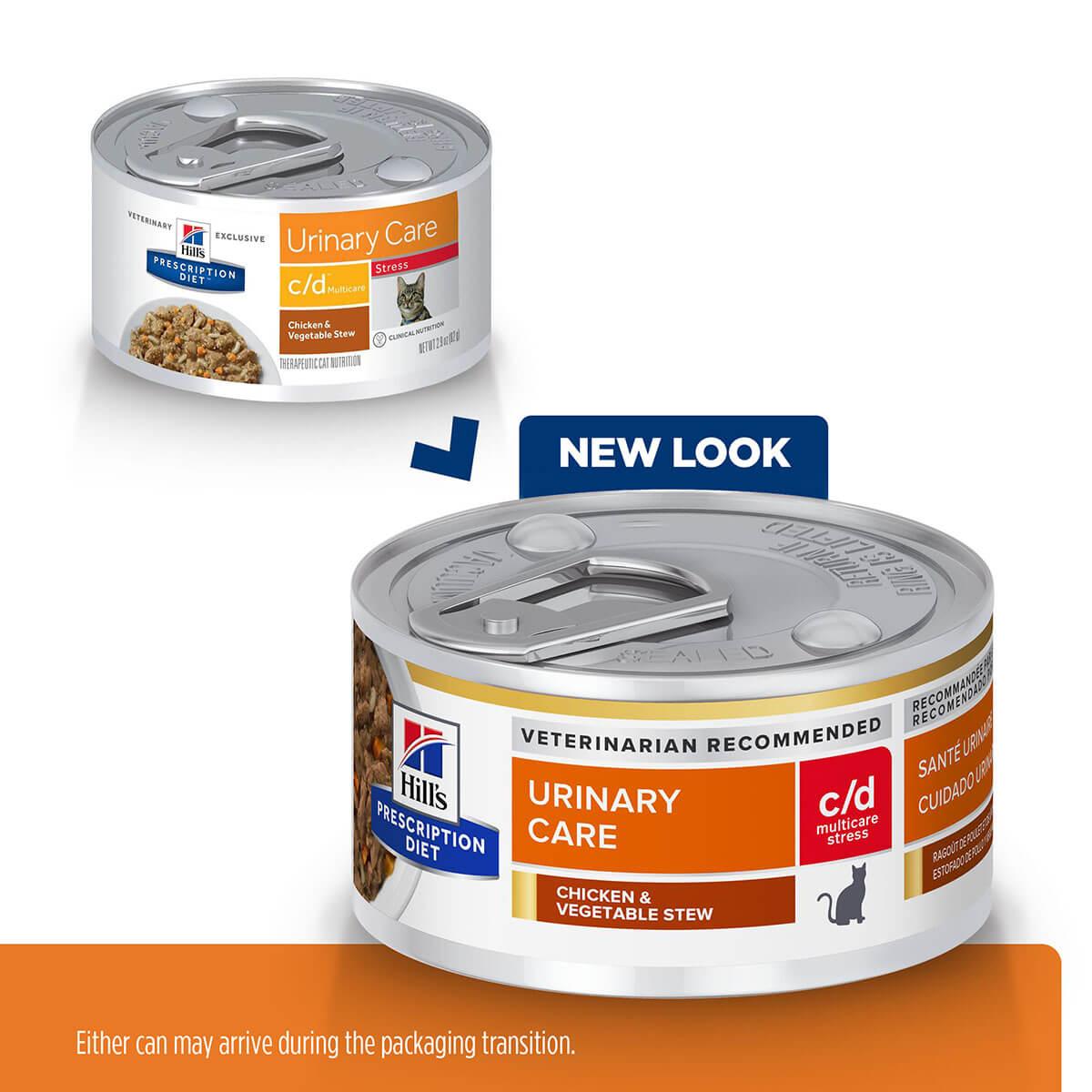 Hill's Prescription Diet C/D Multicare Stress Urinary Care Chicken & Vegetable Stew Wet Cat Food 82g