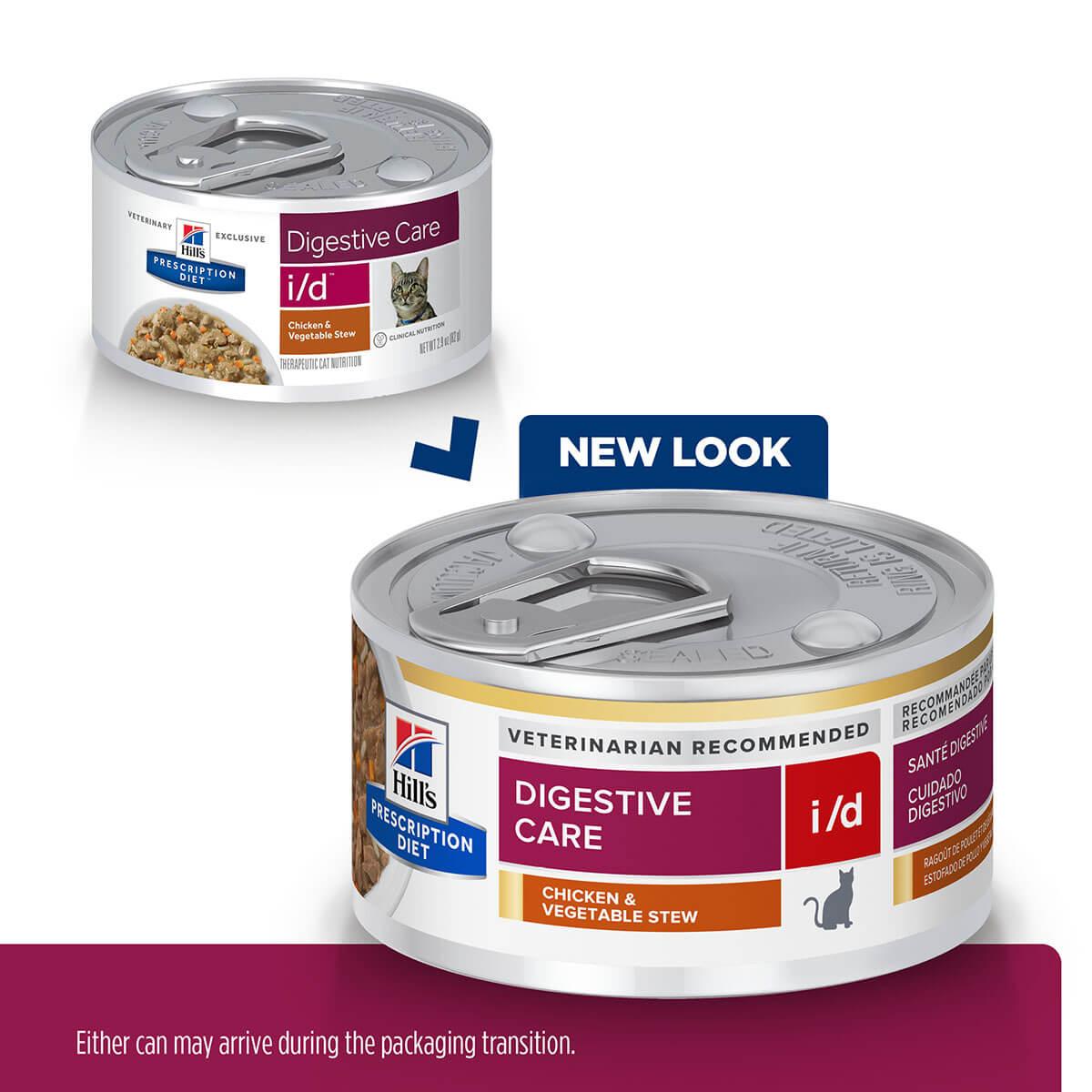 Hill's Prescription Diet I/D Digestive Health Support Chicken & Vegetable Stew Wet Cat Food