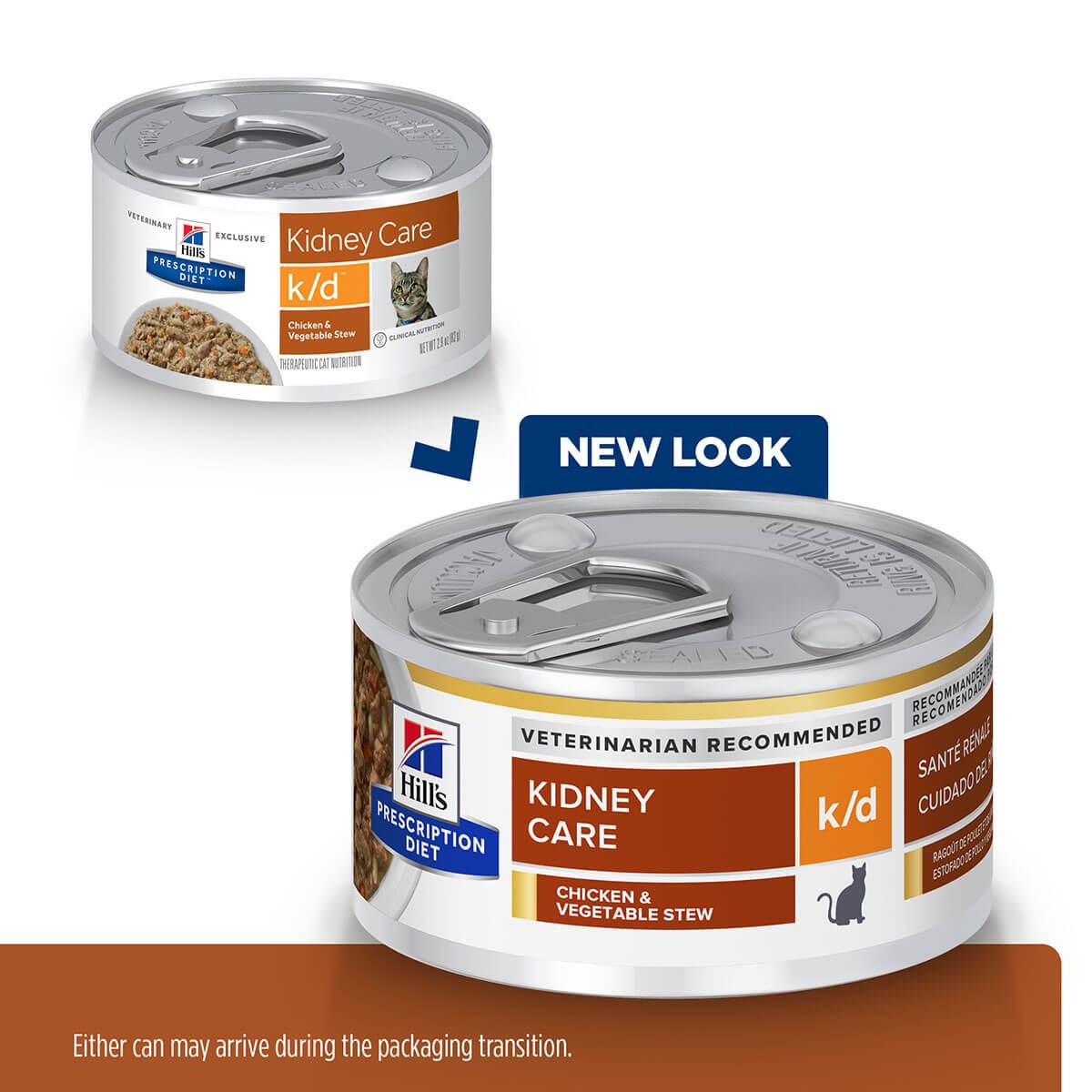 Hill's Prescription Diet K/D Kidney Care Chicken & Vegetable Stew Wet Cat Food