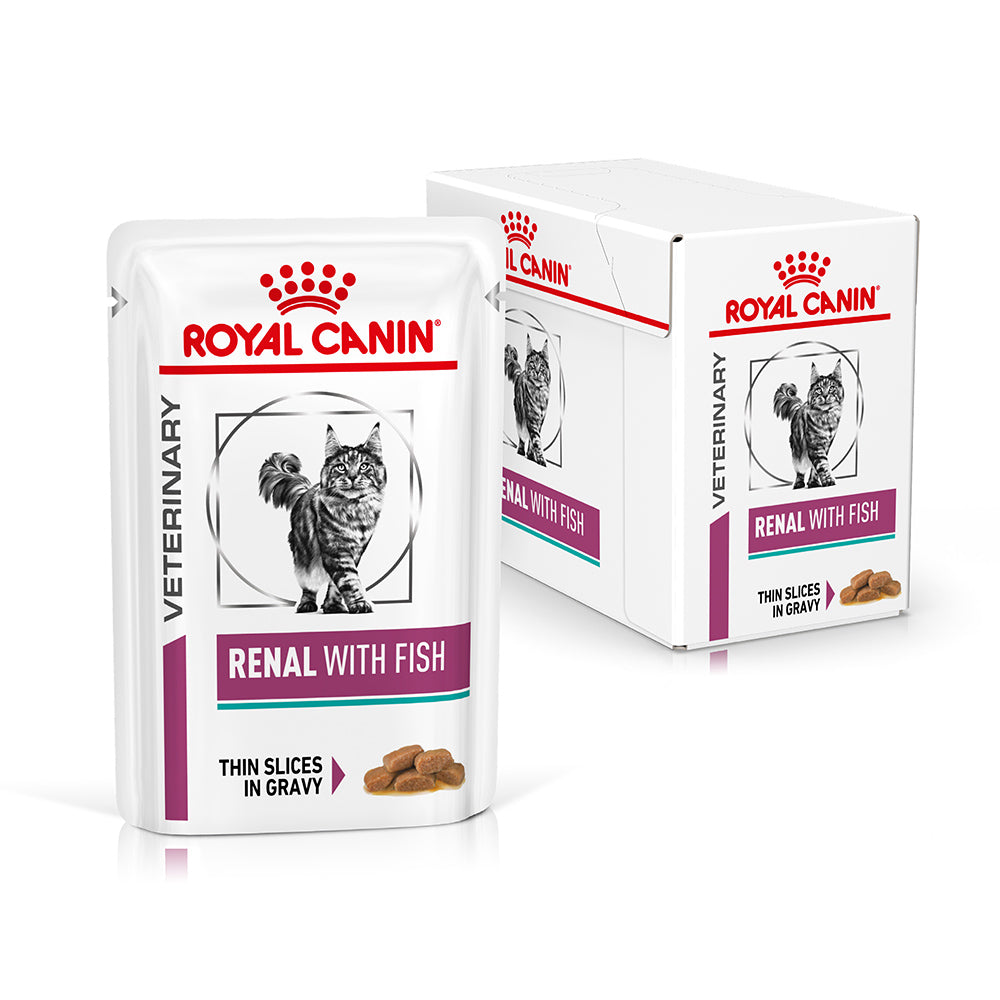 Royal Canin Veterinary Renal Fish Adult Wet Cat Food Pouches