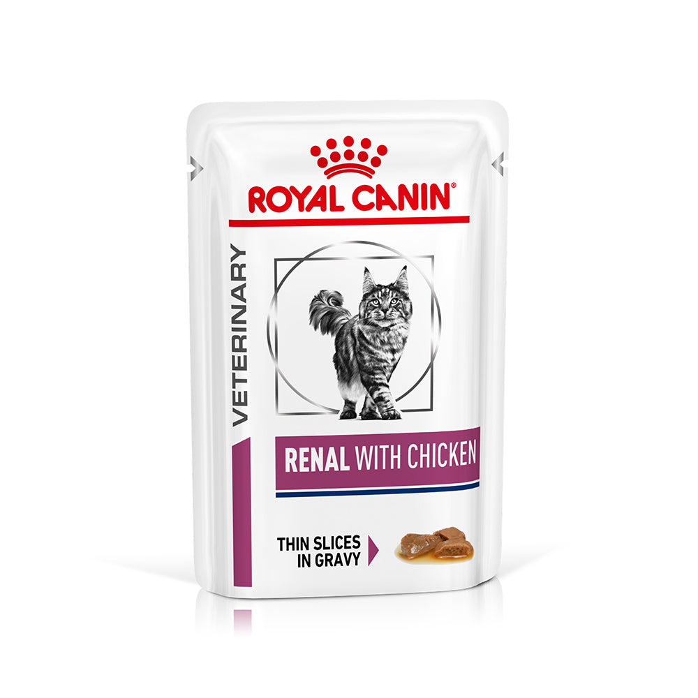 ROYAL CANIN VETERINARY DIET Renal Chicken Adult Wet Cat Food Pouches