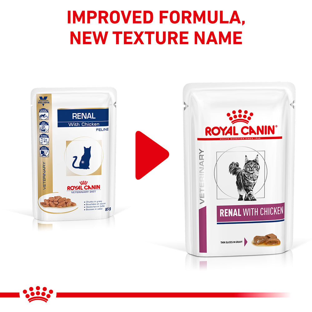 ROYAL CANIN VETERINARY DIET Renal Chicken Adult Wet Cat Food Pouches