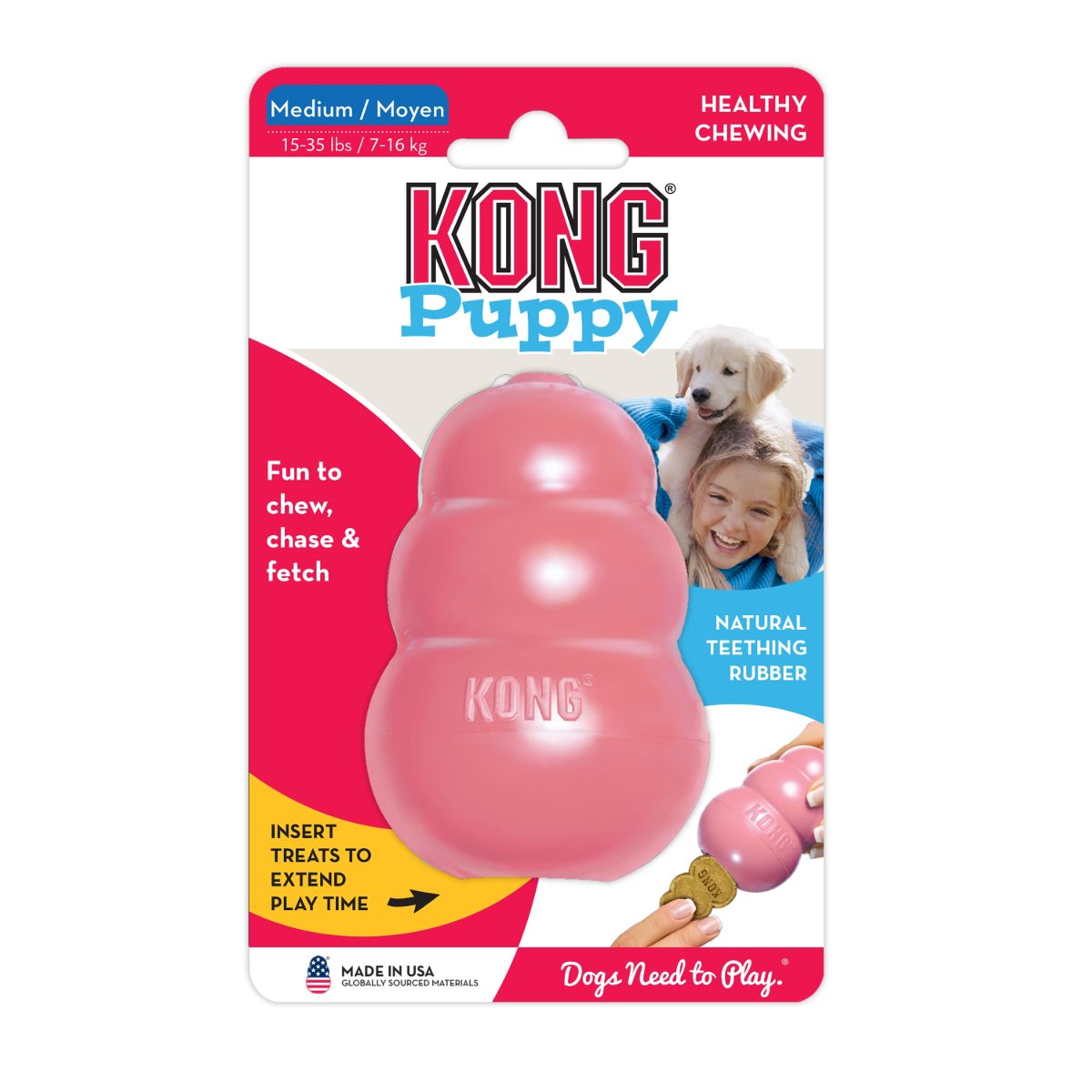 KONG Classic Puppy Treat Dispensing Dog Toy