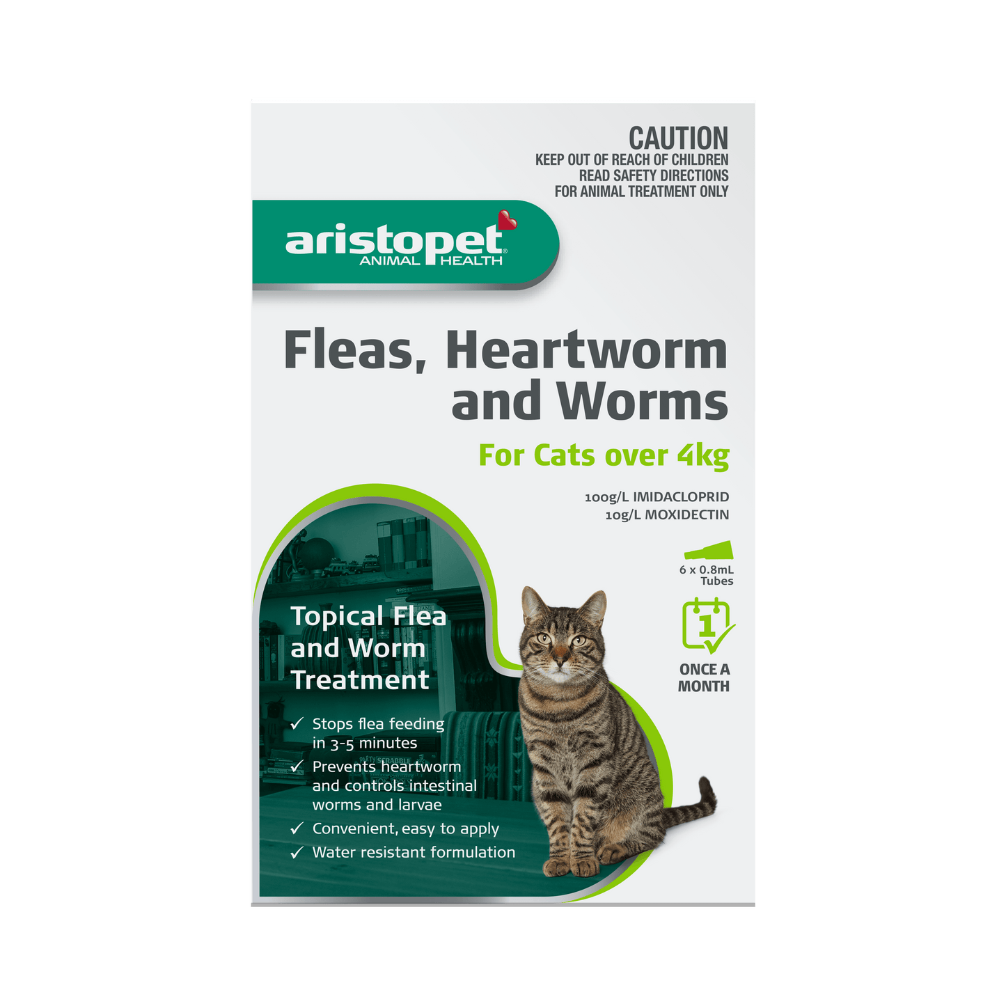 Aristopet Animal Health Fleas, Heartworm & Worms For Cats >4Kg