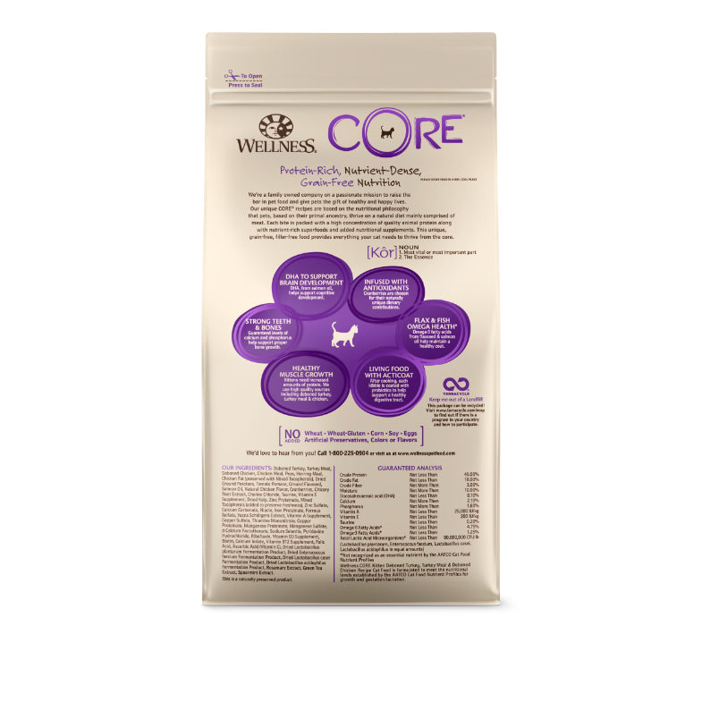 Wellness Core Grain Free Kitten Dry Cat Food