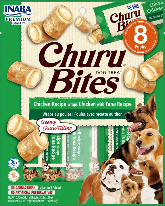 Inaba Churu Bites Chicken Wraps With Tuna Recipe Dog Treats