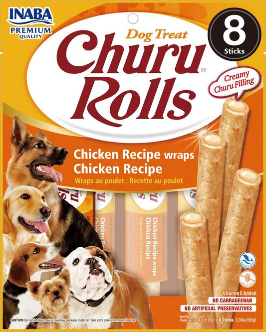 Inaba Churu Rolls Chicken Recipe Wraps Dog Treats