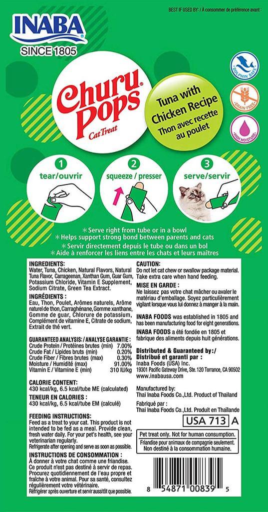 Inaba Churu Pops Tuna Recipe Cat Treats