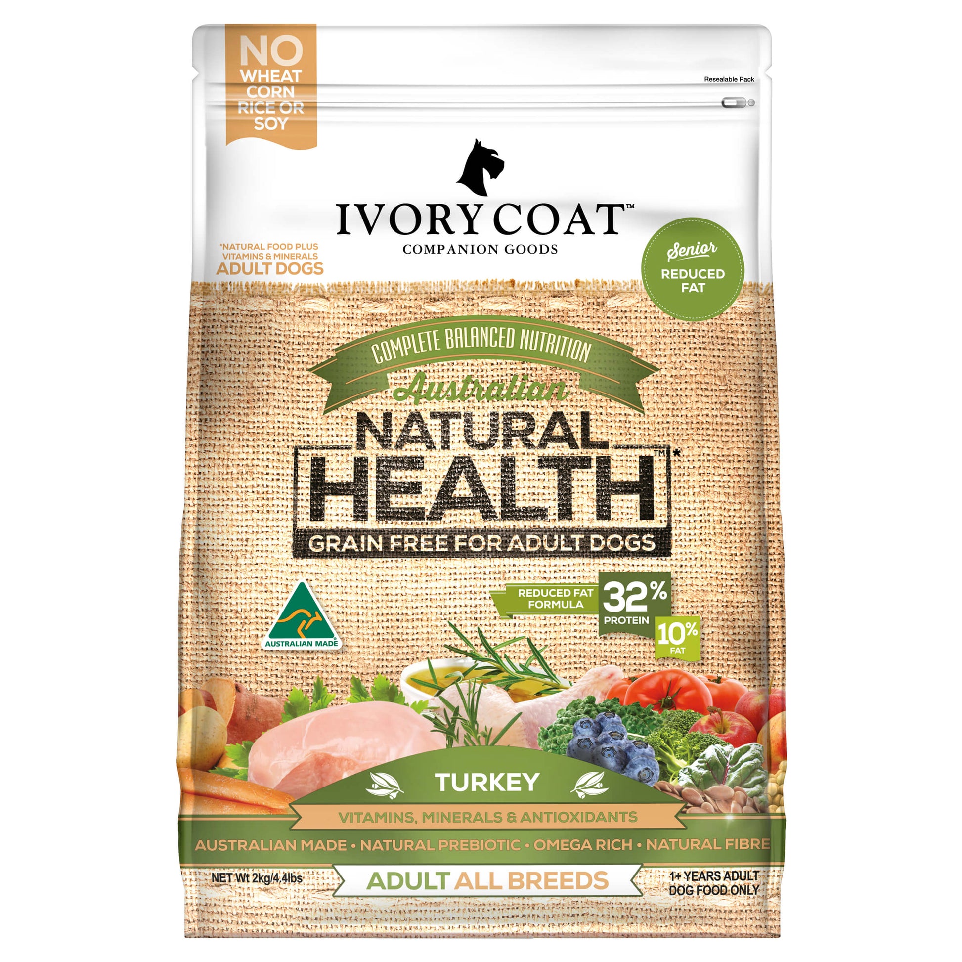 Ivory Coat Grain Free Fat Reduced Senior Turkey Dry Dog Food (100000001909) [default_color]