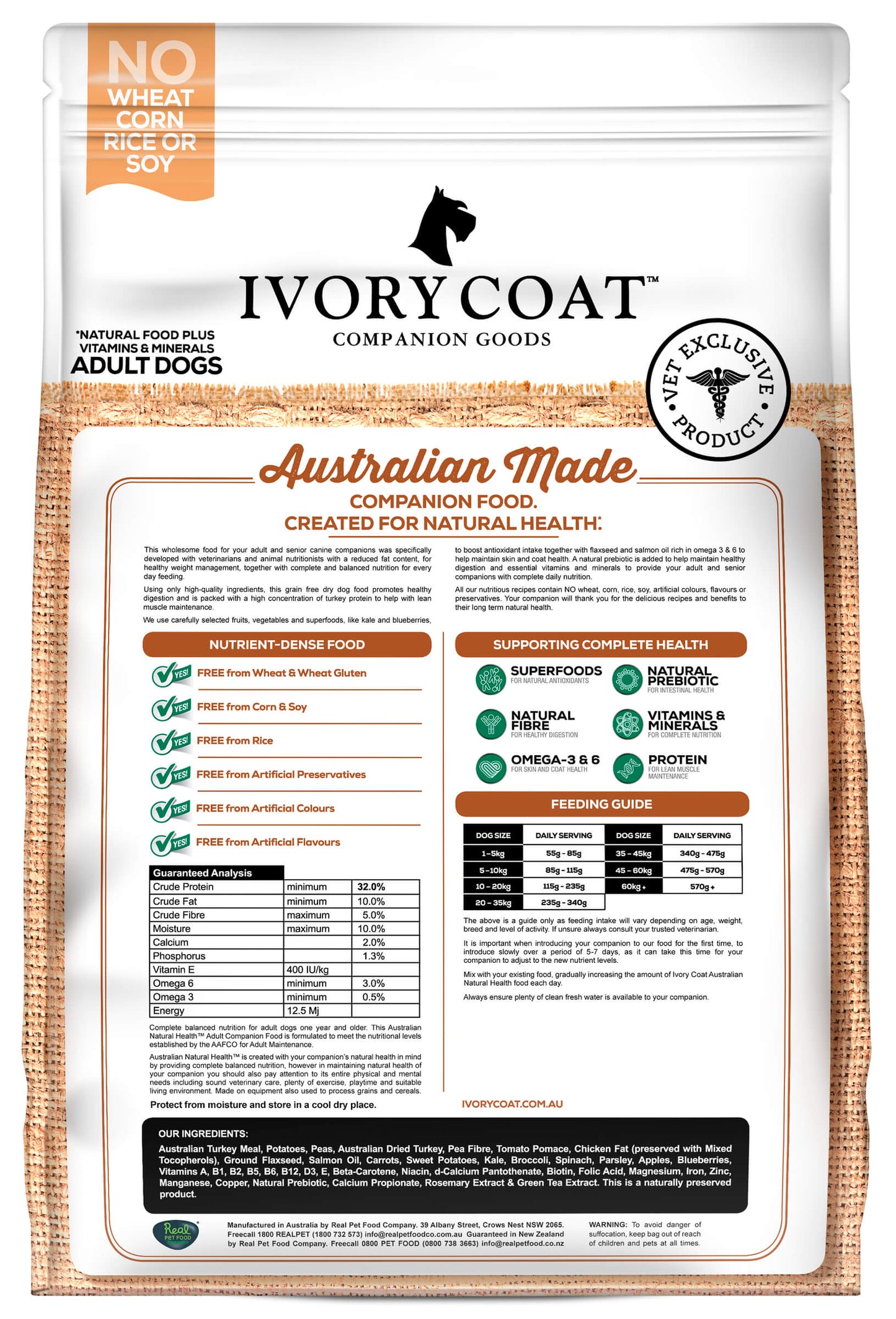 Ivory Coat Grain Free Fat Reduced Senior Turkey Dry Dog Food (100000001909) [default_color]