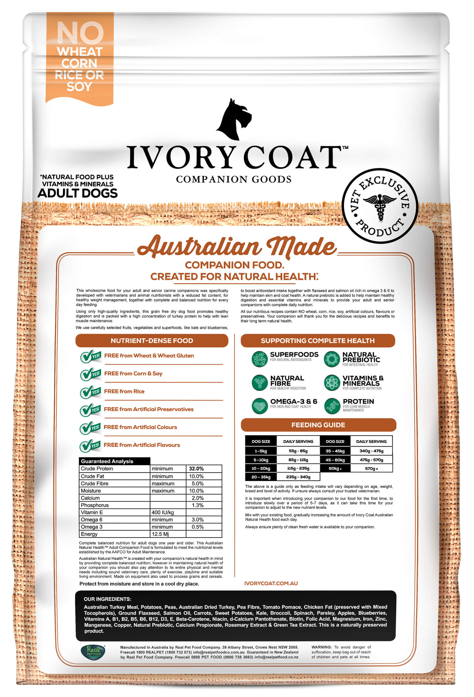 Ivory Coat Grain Free Fat Reduced Senior Turkey Dry Dog Food (100000001909) [default_color]
