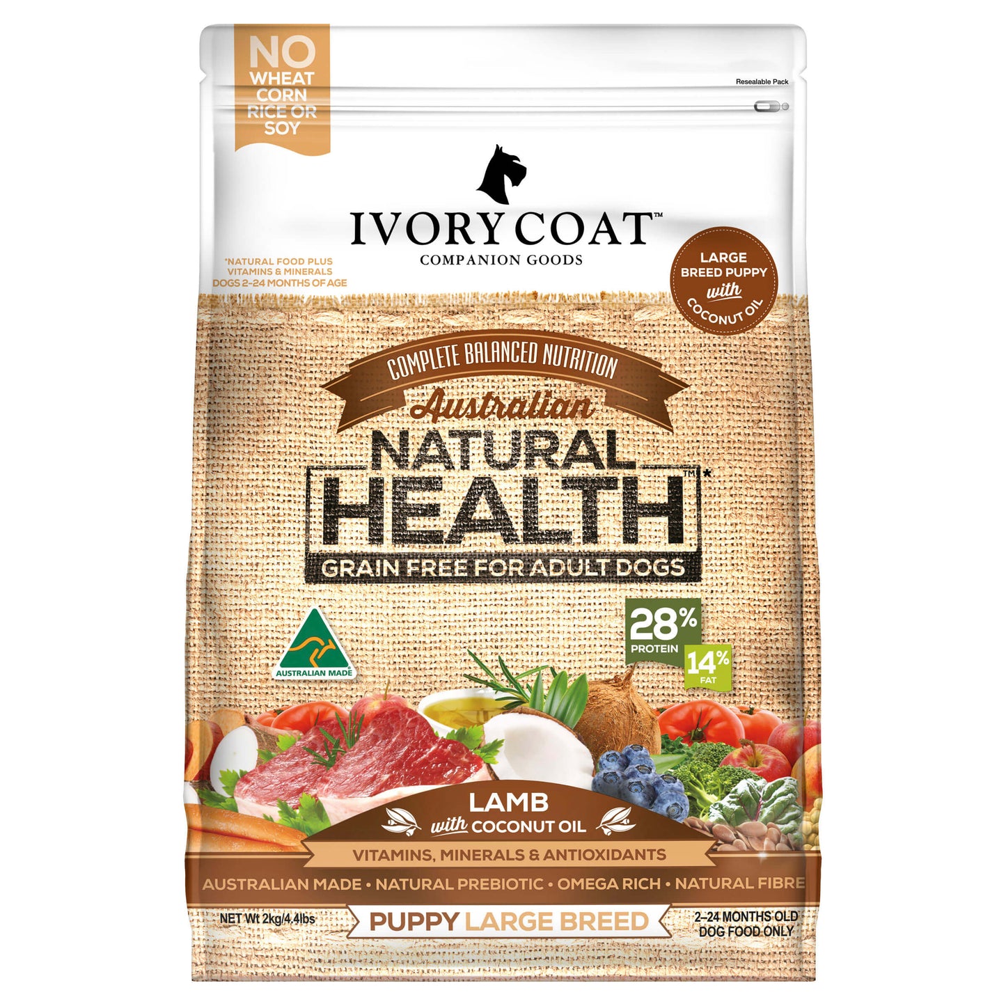 Ivory Coat Grain Free Large Breed Puppy Lamb Dry Dog Food (100000001915) [default_color]